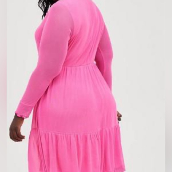 Torrid Pink Ruffle Tiered Mini Dress 6X NWT - Picture 5 of 5